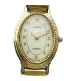 セイコー SEIKO EXCELINE エクセリーヌ 1F20-6A4A 腕時計 ウォッチ クォーツ シェル文字盤 ゴールドカラー 金色 ■GY18 /MQ