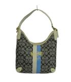 コーチ COACH ハンドバッグ ショルダー 2WAY PVC レザー シグネチャー ロゴ 黒 ブラック 白 ホワイト 13193 /XZ ■GY11