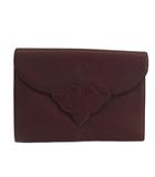 イヴサンローラン YVES SAINT LAURENT クラッチバッグ セカンドバッグ サフィアーノレザー ロゴ 型押し ボルドー /XZ ■GY18