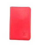ルイヴィトン LOUIS VUITTON カードケース 名刺入れ レザー ロゴ 赤 レッド /JS ■GY11