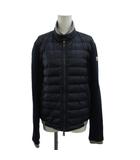 モンクレール MONCLER マグリア カーディガン MAGLIA CARDIGAN ダウンジャケット アウター ナイロン 切り替え ジップアップ ロゴ ワッペン 紺 ネイビー 510918431900 80361 /XZ ■GY18