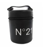 ヌメロヴェントゥーノ N°21 バニティバッグ ハンド レザー ロゴ バイカラー 黒 ブラック /FF  ■GY11