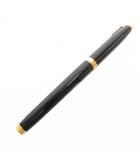 パーカー parker 文房具 万年筆 筆記用具 ロゴ ゴールドカラー 黒 ブラック /ML ■GY11
