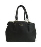 コーチ COACH ミニ クリスティー キャリーオール ハンドバッグ ショルダー 2WAY レザー ロゴ ゴールド金具 黒 ブラック F57523 /XZ ■GY18
