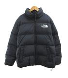 ザノースフェイス THE NORTH FACE ダウンジャケット 上着 M 黒 ブラック 無地 長袖 ロゴ刺繍 /YU ■GY18