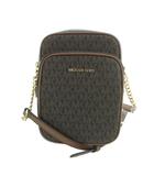 マイケルコース MICHAEL KORS ショルダーバッグ 斜めがけ ロゴ PVC レザー 茶 ブラウン ■GY18 /MQ