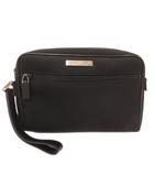 グッチ GUCCI クラッチバッグ セカンド キャンバス ロゴプレート 黒 ブラック 018-1607 002404 /JS ■GY18