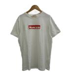 モンクレール MONCLER Tシャツ L 白 ホワイト 半袖 BOXロゴプリント ラウンドネック ワッペン カットソー E20918048450 /PP ■GY18