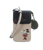 ケイトスペード KATE SPADE ディズニー Disney ミニーマウス ショルダーバッグ 斜めがけ レザー ロゴ ピンク 黒 ブラック ■GY11 /MQ
