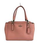 コーチ COACH ミニ クリスティー キャリーオール ハンドバッグ ショルダー 2WAY クロスグレーンレザー ロゴ シルバー金具 ピンク F34797 /XZ ■GY18