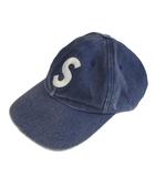シュプリーム SUPREME Pigment Print S Logo 6-Panel 帽子 キャップ キャンバス ロゴ 刺繍 紺 ネイビー /XZ ■GY18