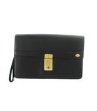 ダンヒル dunhill クラッチバッグ セカンドバッグ ロゴ ゴールド金具 レザー 黒 ブラック ■GY11 /MQ