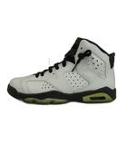 ナイキ NIKE GS エアジョーダン6 レトロ ホワイト ジェイド ブラック GS Air Jordan 6 Retro White Jade Black スニーカー ジュニア キッズ レザー ハイカット US7Y 25cm 白 ホワイト 黒 ブラック 384665-122 /XZ ■GY11