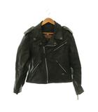 ハーレーダビッドソン HARLEY DAVIDSON ライダースジャケット ダブル 本革 L ブラック /DF ■GY18