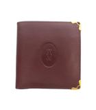カルティエ Cartier 二つ折り財布 ウォレット マストライン レザー ロゴ 赤 レッド ■GY11 /MQ ■OH
