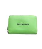 バレンシアガ BALENCIAGA キャッシュ 小銭入れ コインケース レザー ロゴ 緑 グリーン ■GY18 /MQ