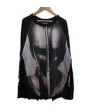 シュプリーム SUPREME ×H.R.ギーガー Tシャツ ロンT M 黒 ブラック 総柄 長袖 ラグラン袖 クルーネック カットソー /PP ■GY18
