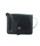 バレンシアガ BALENCIAGA ヴィンテージ ショルダーバッグ 斜めがけ BBロゴ レザー 黒 ブラック ■GY18 /MQ