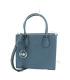 マイケルコース MICHAEL KORS ハンドバッグ ショルダー 2WAY トート ロゴ レザー 青 ブルー ■GY11 /MQ