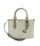マイケルコース MICHAEL KORS 35F3GCFS8R ショルダーバッグ ハンド 2WAY タグ付き トート ロゴ PVC レザー ベージュ ■GY11 /MQ