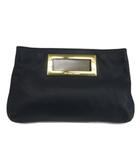 マイケルコース MICHAEL KORS クラッチバッグ パーティバッグ レザー スクエア ゴールド金具 ロゴ 紺 ネイビー 35T2GBKC2L /XZ ■GY11