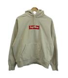 シュプリーム SUPREME ボックスロゴ フーディー スウェットシャツ Box Logo Hooded Sweatshirt パーカー 長袖 裏起毛 プルオーバー 刺繍 S ベージュ /XZ ■GY18