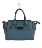 コーチ COACH スワッガー 27 ウィズ ティーローズ ディテール ハンドバッグ ショルダー 2WAY レザー スエード ロゴ 青 ブルー 29460 /XZ ■GY11