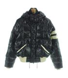 モンクレール MONCLER ダウンジャケット ナイロン ワッペンロゴ リブ 2 黒 ブラック 40316 60 68950 /MW ■GY40