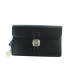 ダンヒル dunhill クラッチバッグ セカンドバッグ レザー ロゴ 鍵付き 黒 ブラック ■GY18 /MQ