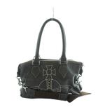 ヴィヴィアンウエストウッド Vivienne Westwood ブースター 2WAY ショルダーバッグ トートバッグ ハンドバッグ ビッグオーブ ステッチ レザー ロゴ 茶 ブラウン ■GY18 /MQ