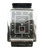 スカーゲン SKAGEN 腕時計 ウォッチ クォーツ スクエア レザーベルト シルバー色 ■GY17 /MQ