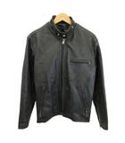ショット SCHOTT ライダース レザージャケット ブルゾン 上着 黒 ブラック 無地 スタンドカラー 長袖 アウター 2109 641 38 /YU ■GY17