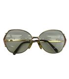 クリスチャンディオール Christian Dior ヴィンテージ 眼鏡 メガネ 度入り メタルフレーム ビッグフレーム CDロゴ ゴールド色 /XZ ■GY18