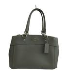 コーチ COACH ブルック キャリーオール ハンドバッグ ショルダー 2WAY 牛革 クロスグレーンレザー ロゴ シルバー金具 グレー F25395 /XZ ■GY18