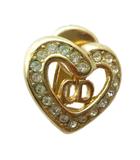 クリスチャンディオール Christian Dior イヤリング アクセサリー 片耳のみ ハート ラインストーン ゴールド色 ■GY11 /MQ ■OH
