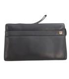 ダンヒル dunhill クラッチバッグ セカンド レザー ロゴ ストラップ 黒 ブラック /FF  ■GY11