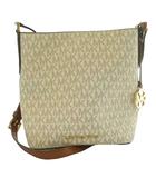 マイケルコース MICHAEL KORS キンバリー スモール バケット バッグ ショルダー MLシグネチャー ロゴ グレー コーティングキャンバス レザー グレー 茶 ブラウン /SS ■OS ■GY11