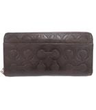 コーチ COACH ラウンドファスナー 長財布 ウォレット ダークブラウン シグネチャー柄 /SD ■GY18
