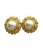 ニナリッチ NINA RICCI イヤリング アクセサリー 両耳用 クリップ式 フェイクパール ラインストーン ゴールド色 ■GY18 /MQ