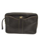 ダンヒル dunhill クラッチバッグ セカンド レザー シボ革 黒 ブラック /JS ■GY18