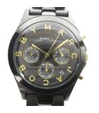 マークバイマークジェイコブス MARC by MARC JACOBS MBM8592 腕時計 ウォッチ クォーツ クロノグラフ カレンダー付き 黒文字盤 黒 ブラック ■GY18 /MQ
