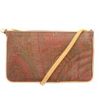 エトロ ETRO ポシェット ハンドバッグ クラッチバッグ ワンハンドル 肩掛け ダークブラウン ペイズリー柄 /SD ■GY11