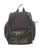 ステューシー STUSSY リュックサック バックパック カモフラ 迷彩柄 黒 ブラック /FF ■GY11
