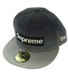 シュプリーム SUPREME 23SS Gradient Box Logo New Era グラデーション ボックスロゴ キャップ 帽子 XCIV刺繍 7 5/8 60.6cm 黒 ブラック グレー /SS ■OS ■GY18