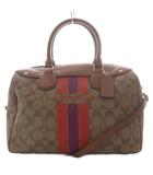 コーチ COACH ミニ・ベネット・サッチェル ハンドバッグ ショルダーバッグ 2way シグネチャー PVC レザー ブラウン F38269 /YO34 ■GY18