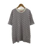 シュプリーム SUPREME Stay Positive Jacquard S/S Top Tシャツ カットソー ジャカード 半袖 クルーネック 総柄 XL 紫 パープル 白 ホワイト /XZ ■GY40