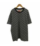 シュプリーム SUPREME Stay Positive Jacquard S/S Top Tシャツ カットソー ジャカード 半袖 クルーネック 総柄 XL 黒 ブラック 白 ホワイト /XZ ■GY40