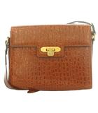 ヴァレンティノ ガラヴァーニ VALENTINO GARAVANI ショルダーバッグ レザー クロコ型押し ロゴ 金具 茶 ブラウン /SS ■OS ■GY18