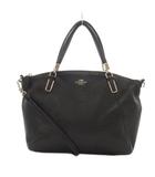 コーチ COACH ショルダーバッグ ハンドバッグ 2way 黒 ブラック ペブルドレザー ロゴ 33733 /SJ ■GY18