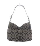 コーチ COACH ワンショルダー ショルダーバッグ シグネチャー キャンバス レザー グレー ブラック 6091 /YO31 ■GY18